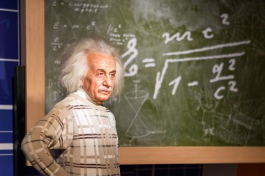 A waxwork of Albert Einstein