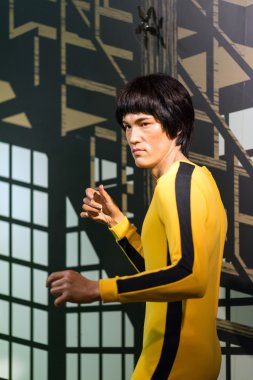 A waxwork of Bruce Lee clipart