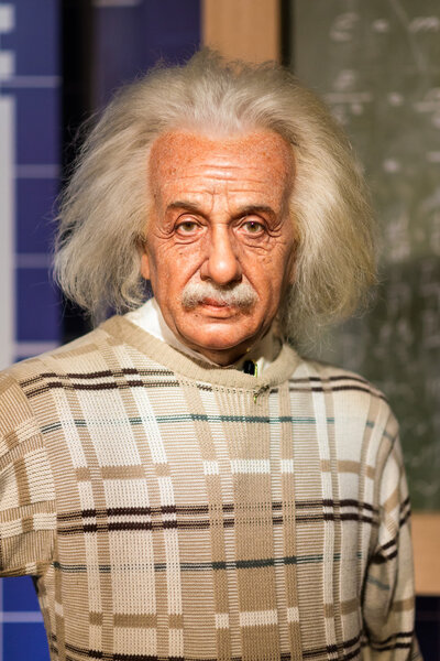 A waxwork of Albert Einstein Stock Photo