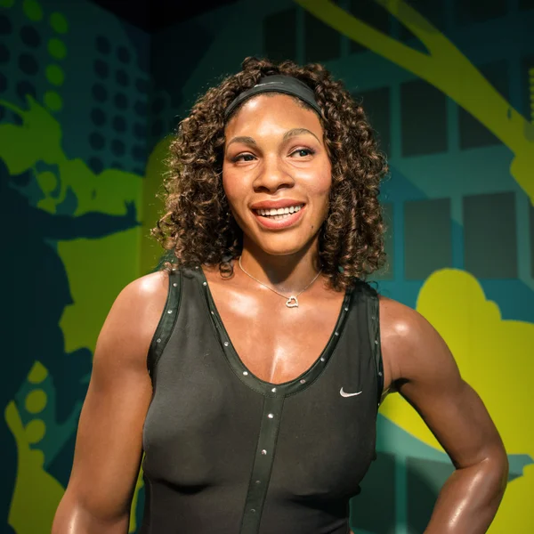 A waxwork of Serena Williams on display at Madame Tussauds — Stok fotoğraf