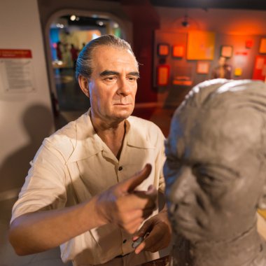 A waxwork of Silpa Bhirasri on display at Madame Tussauds