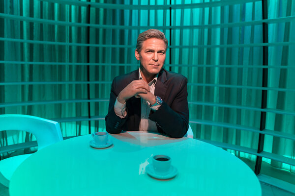 A waxwork of George Clooney on display at Madame Tussauds