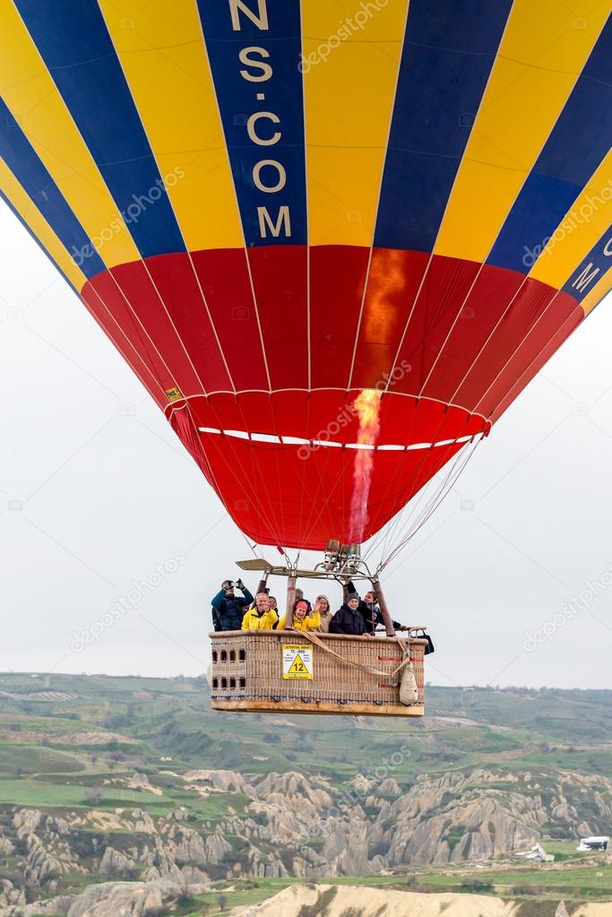The great  balloon flight Cappadocia is the best places to fly with hot air balloons on April 15,2015 Goreme, Cappadocia, Turkey