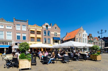 Tourists in City of Delft, the Netherlands.