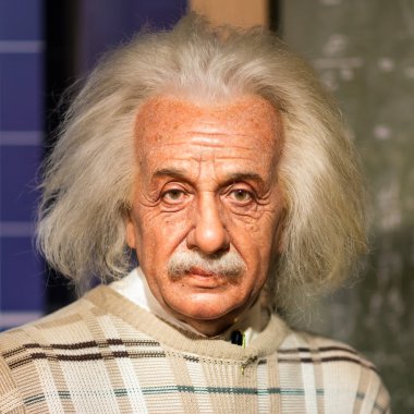 A waxwork of Albert Einstein clipart