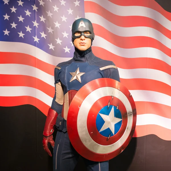 A waxwork of Captain America — 스톡 사진