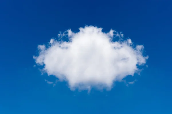 Single white cloud on blue sky background at daytime — Stock Photo, Image