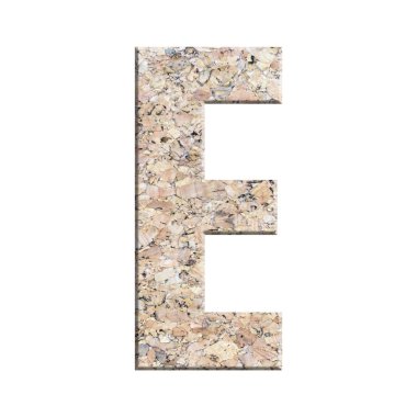 Mantar pano doku alfabesine izole beyaz arka plan üzerinde