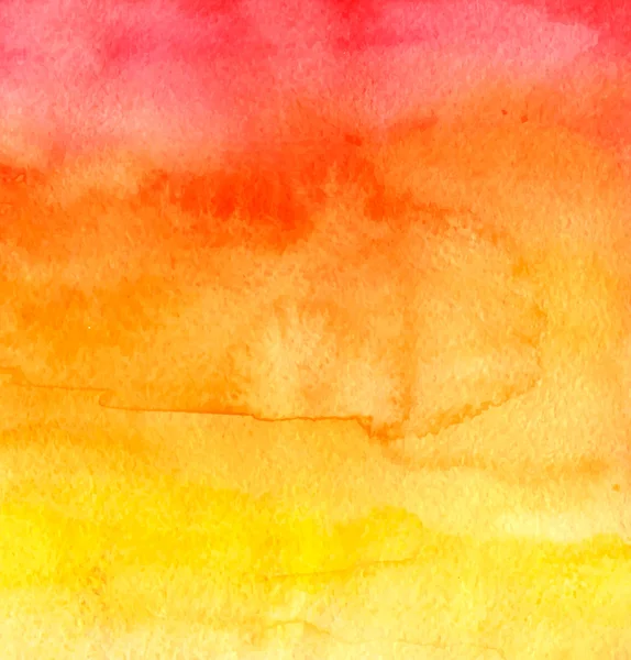 Rot und gelb Aquarell Hintergrund — Stockvektor