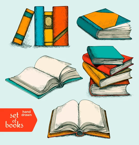 Schets boeken set — Stockvector