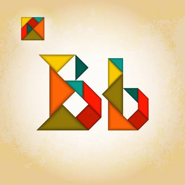 Soyut Tangram alfabesi