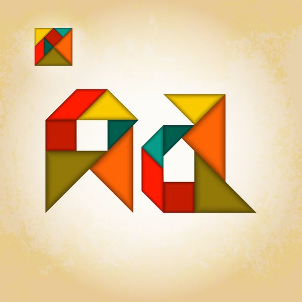 Abstrakt Tangram alfabetet — Stock vektor
