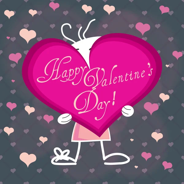 Valentine's day background, vector illustration. — Stock Vector