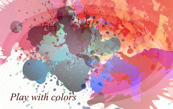 Creative Happy Holi background. Abstract watercolor art hand paint on white background. Vector illustration for your design — Stock vektor