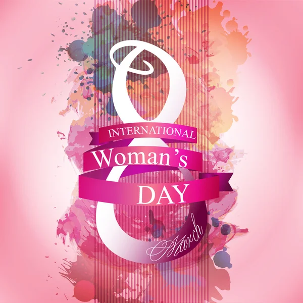 8. März, internationaler Frauentag — Stockvektor