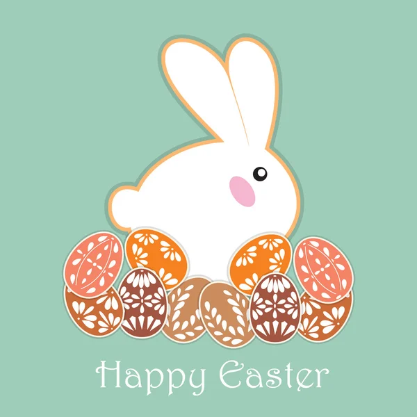 Easter Bunny oren Vector. Heb zelf een zeer vrolijk Pasen — Stockvector