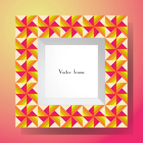 Picture frame isolated on colorful background. Perfect for your presentations or creation. Vector illustration — 图库矢量图片