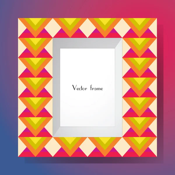 Picture frame isolated on colorful background. Perfect for your presentations or creation. Vector illustration — Stockový vektor