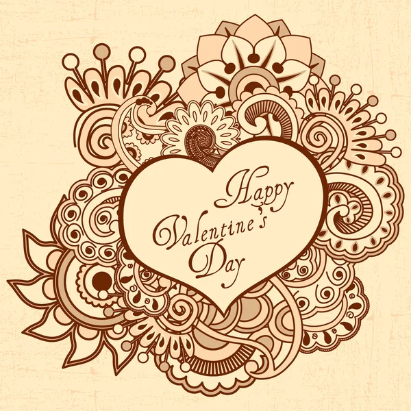 Hand drawn doodle frame with place for text. Vintage vector pattern. Hand drawn abstract background. Decorative retro banner. Can be used for banner, invitation, wedding card, scrapbooking and others. — 스톡 벡터