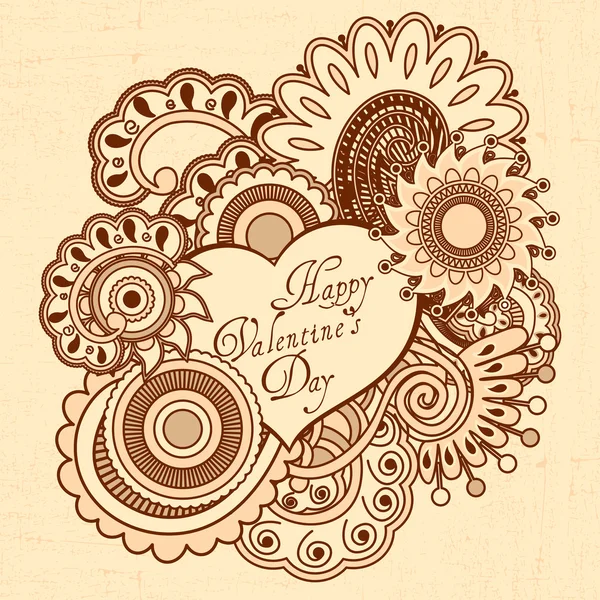 Hand drawn doodle frame with place for text. Vintage vector pattern. Hand drawn abstract background. Decorative retro banner. Can be used for banner, invitation, wedding card, scrapbooking and others. — 图库矢量图片