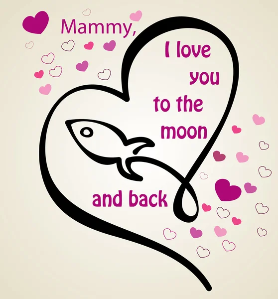 Happy Mothers Day Illustration de carte — Image vectorielle