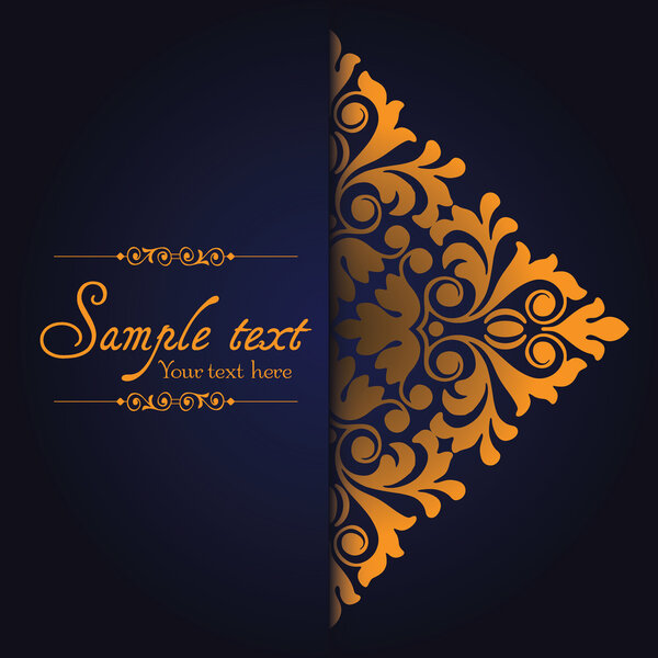 Винтажный декоративный шаблон с узором и декоративной рамкой. Векторная иллюстрация
.