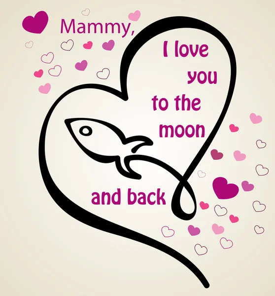 Happy Mothers Day Card illustration Vektorová Grafika
