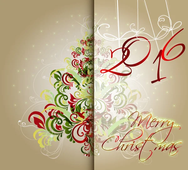 Boże Narodzenie pozdrowienia card.vector ilustracja — Wektor stockowy