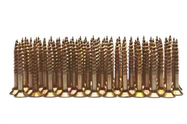 cıvata ve vidalar beyaz bir arka plan üzerinde izole