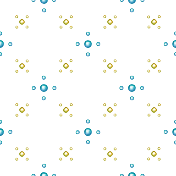 Şeffaf arka planda parlak altın ve mavi küreler ile lüks, dikişsiz geometrik desen