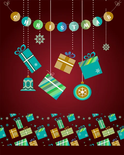 Christmas socks and presents — Stock Vector