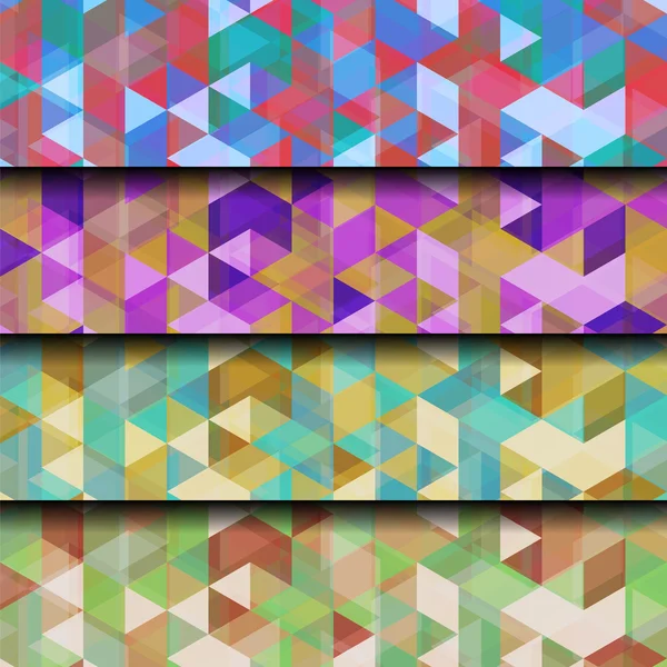 Beautiful Triangle Vector Set Background — Stock Vector