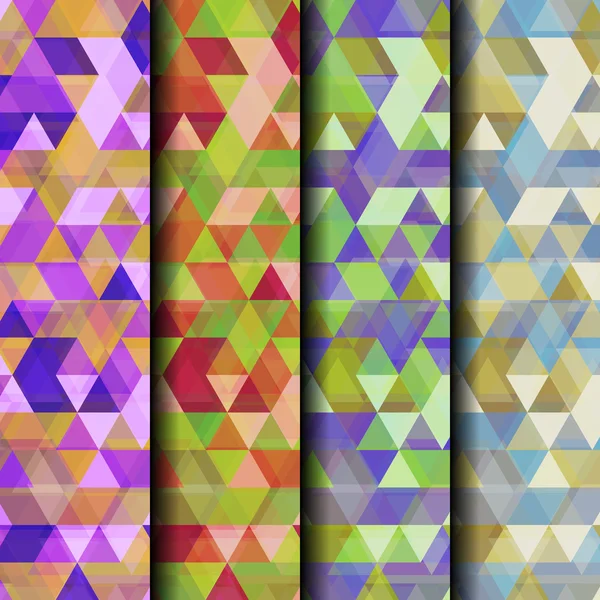 Beautiful Triangle Vector Set Background — Stock Vector