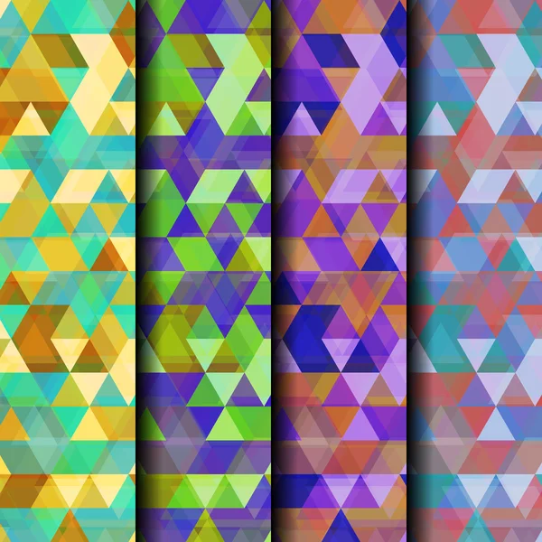 Beautiful Triangle Vector Set Background — Stock Vector