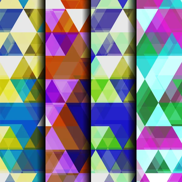 Beautiful Triangle Vector Set Background — Stock Vector