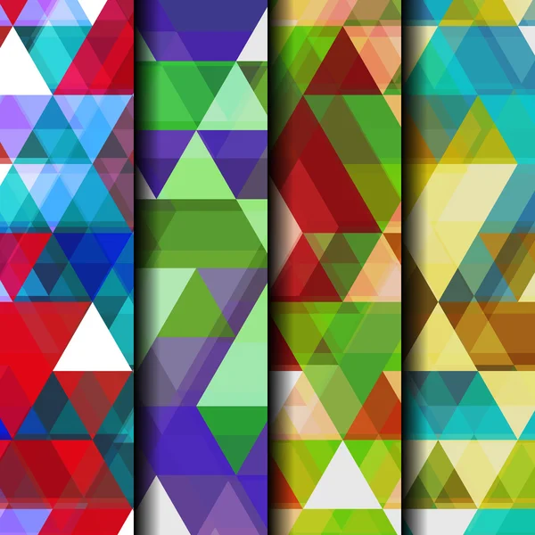 Beautiful Triangle Vector Set Background — Stock Vector