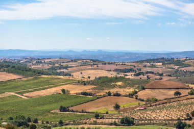 Kuzey Portekiz 'in Douro uluslararası bölgesindeki tipik manzarasına genel bir bakış...