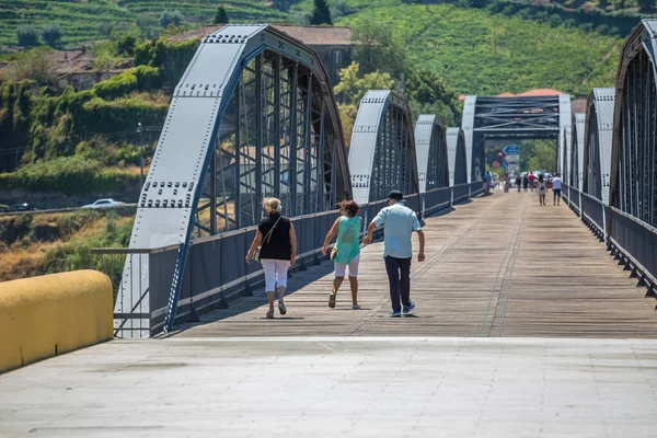 Peso Regua Portugal 2020 View Metallic Bridge Douro River Peso — Stock Photo, Image