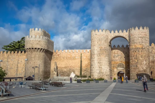 Avila Ισπανία 2021 Θέα Του Φρουρίου Avila Και Της Πλάγιας — Φωτογραφία Αρχείου