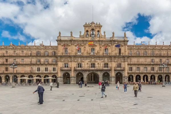 Salamanca Spanien 2021 Blick Auf Den Barocken Öffentlichen Platz Jahrhundert — Stockfoto
