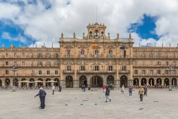 Salamanca Espanha 2021 Vista Para Praça Pública Barroca Século Xviii — Fotografia de Stock