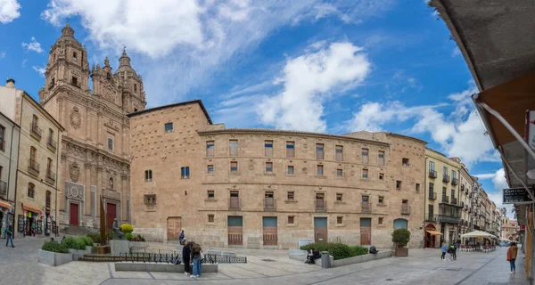 Salamanca Spanje 2021 Panoramisch Uitzicht Met Casa Las Conchas Zijgevel — Stockfoto