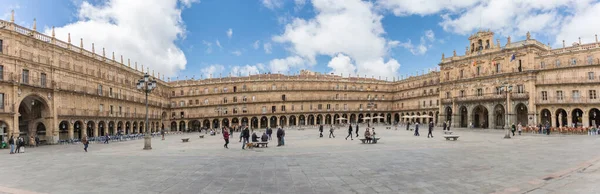 Salamanca Spanje 2021 Panoramisch Uitzicht Het Barokke Openbare Plein 18E — Stockfoto