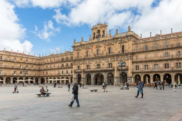 Salamanca Spanje 2021 Zicht Barokke Openbare Plaza 18E Eeuw Plaza — Stockfoto