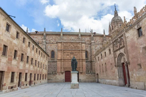 Salamanca Španělsko 2021 Pohled Terasu Escuelas Centrální Univerzitní Náměstí Muzeem — Stock fotografie
