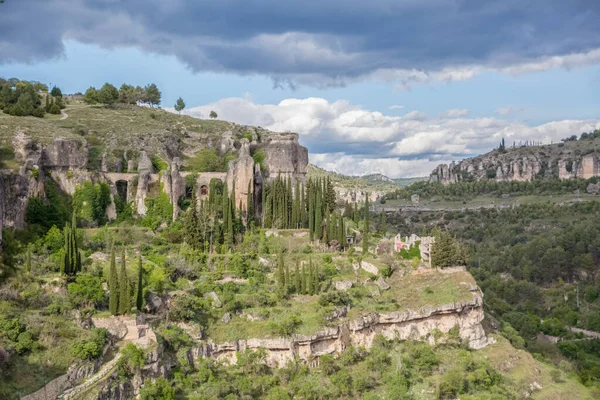 Majestosa Vista Para Cidade Encantada Cuenca Local Natural Paisagem Geológica — Fotografia de Stock