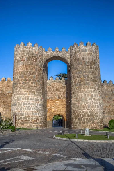 Avila Spagna 2021 Ingresso Porta San Vicente Nella Storica Fortezza — Foto Stock