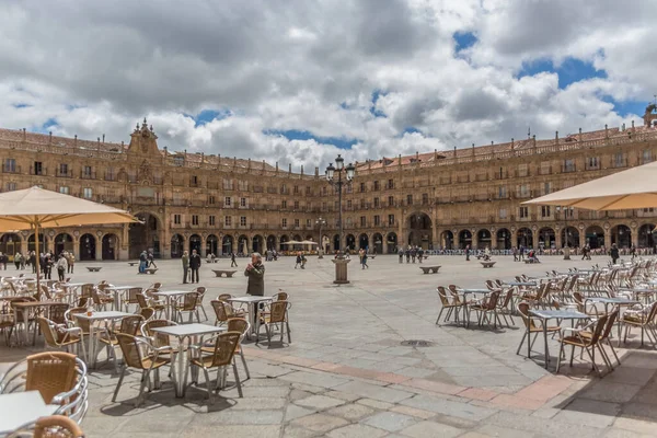 Salamanca Spanje 2021 Zicht Barokke Openbare Plaza 18E Eeuw Plaza — Stockfoto