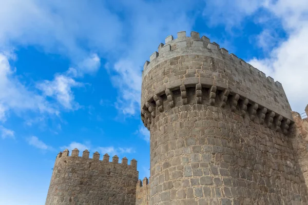 Avila Spain 2021 Detailed View Avila City Walls Fortress Tower — 图库照片