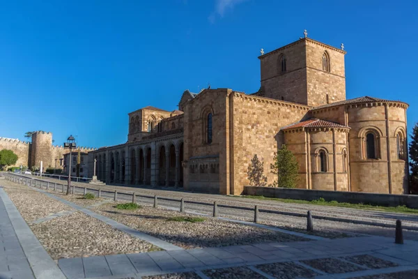 Avila Espagne 2021 Vue Complète Cathédrale San Vicente Baslica San — Photo